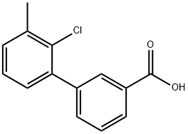 2'-クロロ-3'-メチルビフェニル-3-カルボン酸 化学構造式
