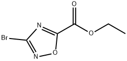 3-ブロモ-1,2,4-オキサジアゾール-5-カルボン酸エチル 化学構造式