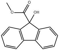 9-ヒドロキシ-9H-フルオレン-9-カルボン酸メチル 化学構造式