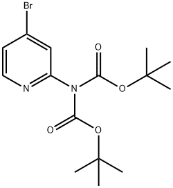 N,N-二-BOC-2-氨基-4-溴吡啶 结构式