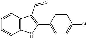 2-(4-CHLOROPHENYL)-1H-INDOLE-3-CARBALDEHYDE, 1217-83-0, 结构式
