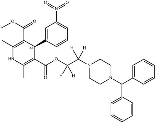 马尼地平-D4 结构式