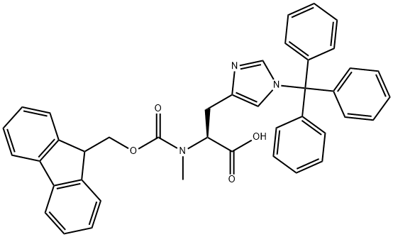 N-[芴甲氧羰基]-N-甲基-1-(三苯基甲基)-L-组氨酸, 1217840-61-3, 结构式