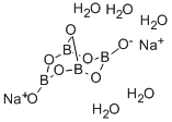 四ホウ酸ナトリウム五水和物 化学構造式
