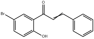 (E)-1-(5-bromo-2-hydroxy-phenyl)-3-phenyl-prop-2-en-1-one 结构式