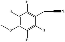 4‐メトキシフェニル‐2,3,5,6‐D4‐アセトニトリル 化学構造式