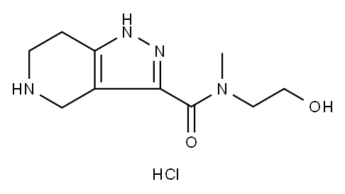 N-(2-Hydroxyethyl)-N-methyl-4,5,6,7-tetrahydro-1H-pyrazolo[4,3-c]pyridine-3-carboxamide HCl Structure