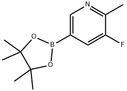 -FLUORO-2-METHYL-5-(4,4,5,5-TETRAMETHYL-1,3,2-DIOXABOROLAN-2-YL)PYRIDINE, 1220696-64-9, 结构式