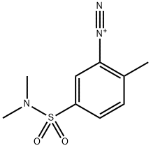 5-[(ジメチルアミノ)スルホニル]-2-メチルベンゼンジアゾニウム 化学構造式