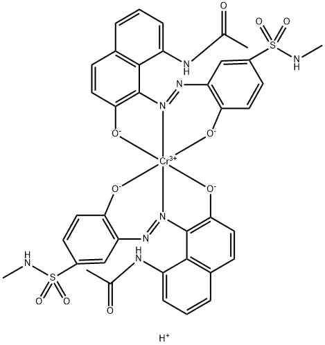 N-[7-ヒドロキシ-8-[[2-ヒドロキシ-5-[(メチルアミノ)スルホニル]フェニル]アゾ]-1-ナフタレニル]アセトアミド/クロム酸,(2:1) 化学構造式