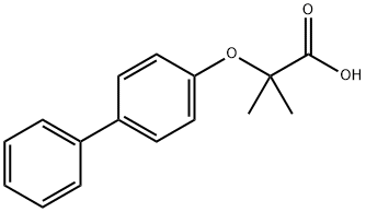 2-甲基-2-(4-苯基苯氧基)丙酸, 1222-74-8, 结构式
