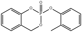 2-(邻甲苯基氧基)-4H-苯并[D][1,3,2]二氧杂膦杂环己烷-2-氧化物, 1222-87-3, 结构式