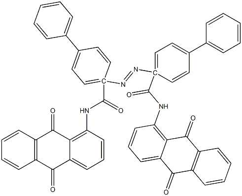 4',4'''-アゾビス[N-(9,10-ジヒドロ-9,10-ジオキソアントラセン-1-イル)-1,1'-ビフェニル-4-カルボアミド] 化学構造式