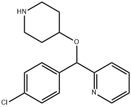 2-[(4-氯苯基)(4-哌啶基氧基)甲基]吡啶, 122368-54-1, 结构式
