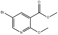 5-溴-2-甲氧基烟酸甲酯 结构式