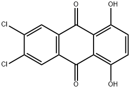 6,7-二氯-1,4-二羟基蒽醌, 1225-15-6, 结构式