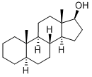 17-BETA-HYDROXY-5-ALPHA-ANDROSTANE, 1225-43-0, 结构式