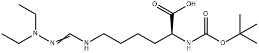 N-叔丁氧羰基-N'-[(二乙基氨基)亚氨基甲基]-L-赖氨酸 结构式