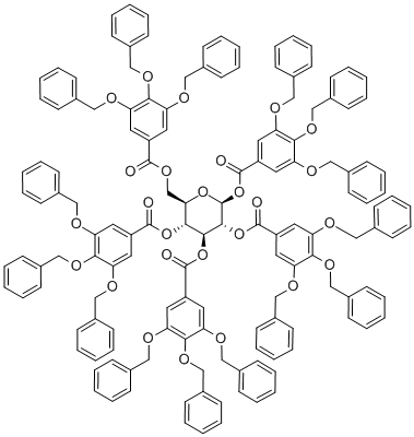 1,2,3,4,6-Penta-O-(3,4,5-tri-O-benzylgalloyl)-b-D-glucopyranose Structure