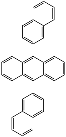 9,10-ジ(2-ナフチル)アントラセン 化学構造式