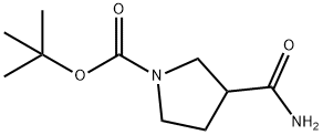 1-BOC-吡咯烷-3-甲酰胺 结构式