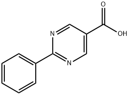 2-苯基嘧啶-5-甲酸 结构式