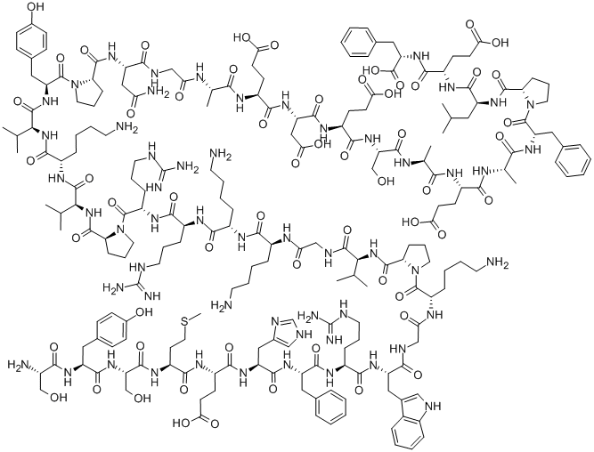 副腎皮質刺激ホルモン (1-39), ヒト 化学構造式