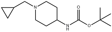 TERT-ブチル 1-(シクロプロピルメチル)ピペリジン-4-イルカルバメート 化学構造式
