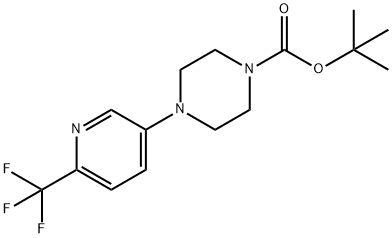 tert-Butyl 4-(6-(trifluoromethyl)pyridin-3-yl)piperazine-1-carboxylate Struktur