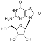 7-thia-8-oxoguanosine Struktur