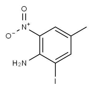 2-碘-4-甲基-6-硝基苯胺, 123158-77-0, 结构式