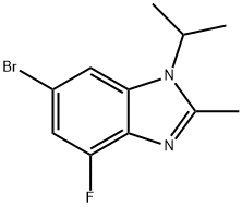 6-Bromo-4-fluoro-1-isopropyl-2-methyl-1H-benzo[d]imidazole Struktur
