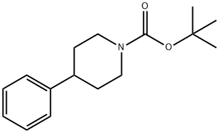 4-苯基-1-哌啶羧酸叔丁酯 结构式