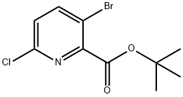 3-溴-6-氯吡啶甲酸叔丁酯 结构式