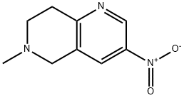 6-甲基-3-硝基-5,6,7,8-四氢-1,6-萘啶 结构式