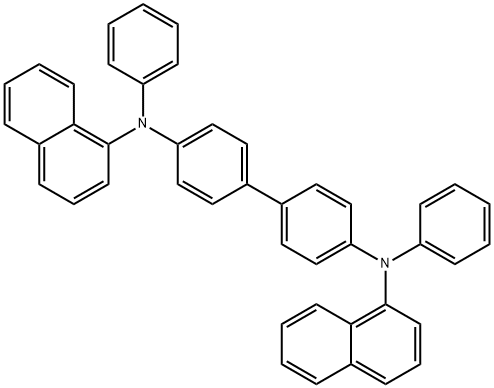 N,N'-Bis- (1-naphthalenyl)-N,N'-bis-phenyl-(1,1'-biphenyl)-4,4'-diamine Struktur