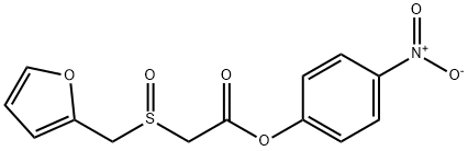 p-ニトロフェニル 2-(フルフリル スルフィニル)酢酸 化学構造式