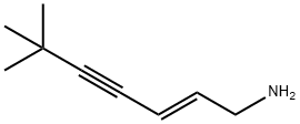 (E)-6,6-ジメチル-2-ヘプト-1-エン-4-イン-1-アミン 化学構造式