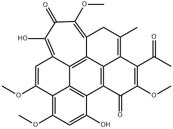 竹红菌乙素, 123940-54-5, 结构式