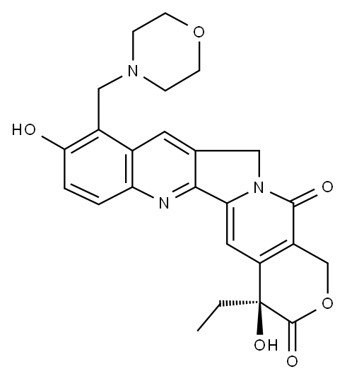 (S)-9-(MORPHOLINO)METHYL-10-HYDROXYCAMPTOTHECIN Structure