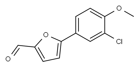 5-(3-氯-4-甲氧基苯)糠醛, 124014-00-2, 结构式