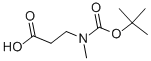 3-[(TERT-ブチルトキシカルボニル)(メチル)アミノ]プロパン酸 化学構造式