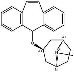 3α-(5H-ジベンゾ[a,d]シクロヘプテン-5-イルオキシ)-8-メチル-8-アザビシクロ[3.2.1]オクタン 化学構造式