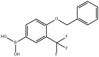 4-苄氧基-3-三氟甲基苯硼酸, 1245014-05-4, 结构式