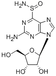 2-アミノ-9-β-D-リボフラノシル-9H-プリン-6-スルフィンアミド 化学構造式