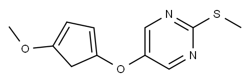 5-[(4-Methoxycyclopenta-1,3-dien-1-yl)oxy]-2-(Methylsulfanyl)pyriMidine Structure