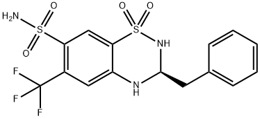 (S)-ベンドロフルメチアジド 化学構造式