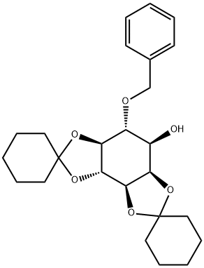 4-O-BENZYL-1,2:5,6-DI-O-CYCLOHEXYLIDENE-L-MYO-INOSITOL Structure