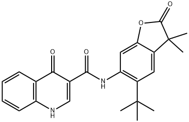 3-QuinolinecarboxaMide, N-[5-(1,1-diMethylethyl)-2,3-dihydro-3,3-diMethyl-2-oxo-6-benzofuranyl]-1,4-dihydro-4-oxo-|3-QuinolinecarboxaMide, N-[5-(1,1-diMethylethyl)-2,3-dihydro-3,3-diMethyl-2-oxo-6-benzofuranyl]-1,4-dihydro-4-oxo-