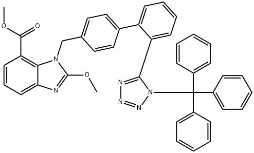 N-Trityl Candesartan Methyl Ester Methoxy Analogue|坎地沙坦酯甲酯N1-TRITYL含甲氧基类似物